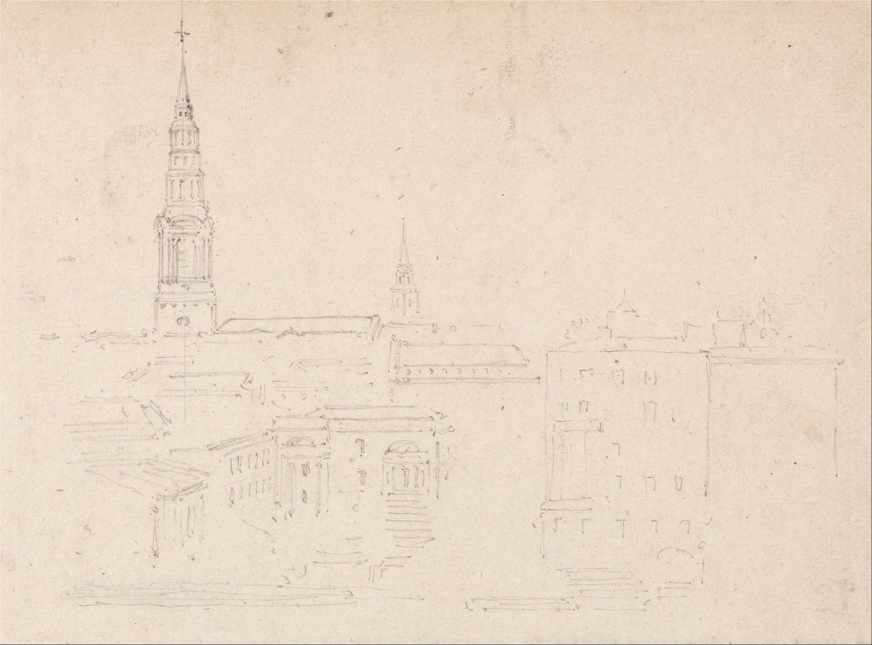 St. Brides, Fleet Street, Londen door Thomas Girtin