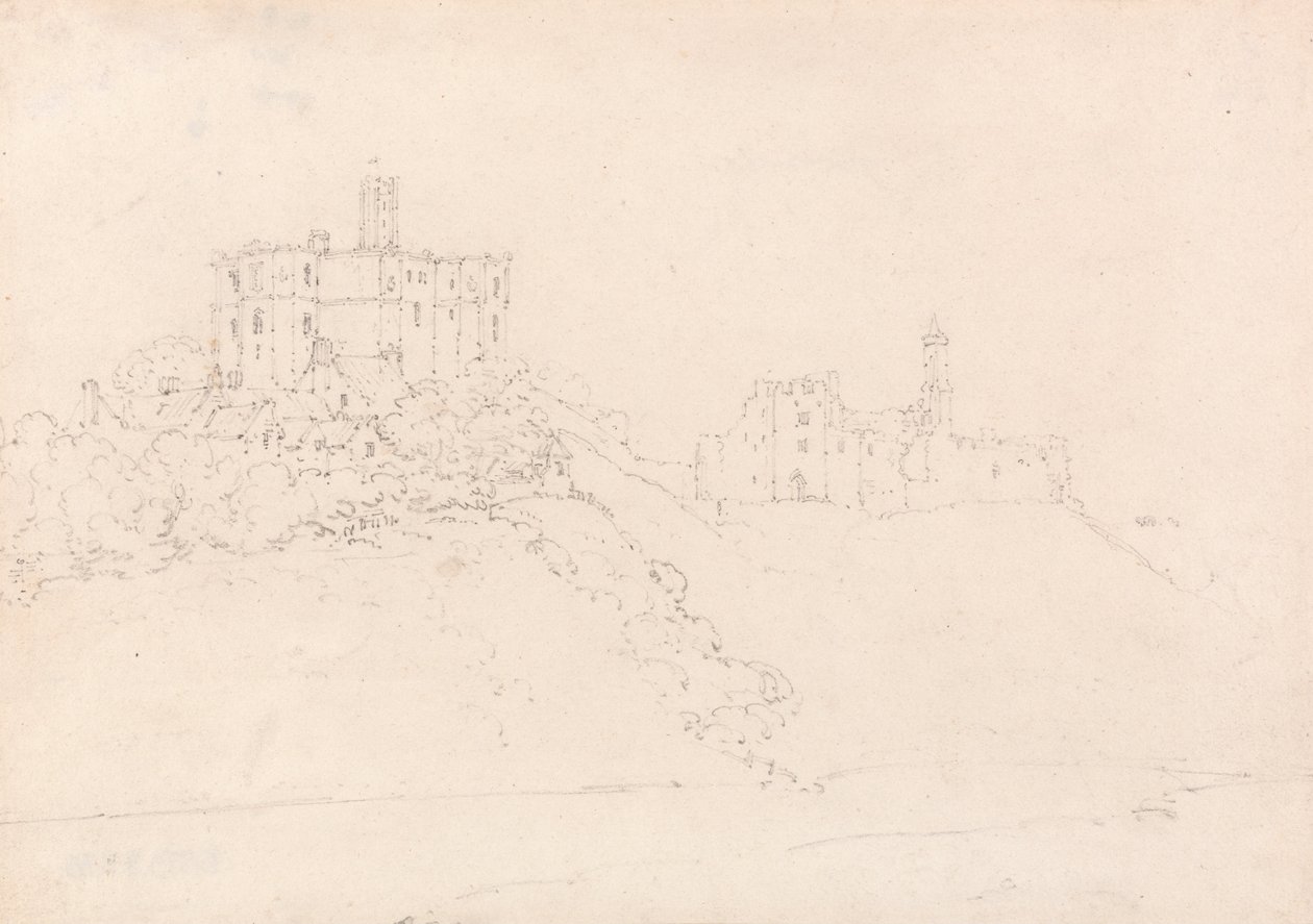 Kasteel Warkworth, Northumberland door Thomas Girtin