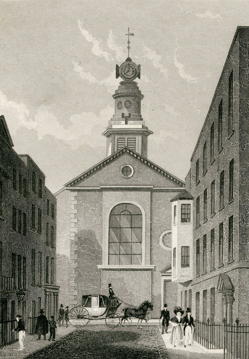 St Annes Soho, ca. 1810 door Thomas Hosmer after Shepherd