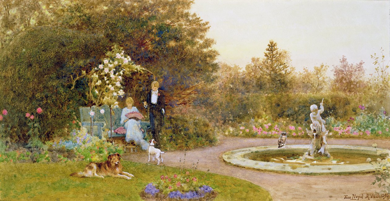 Verloofd, 1895 door Thomas James Lloyd