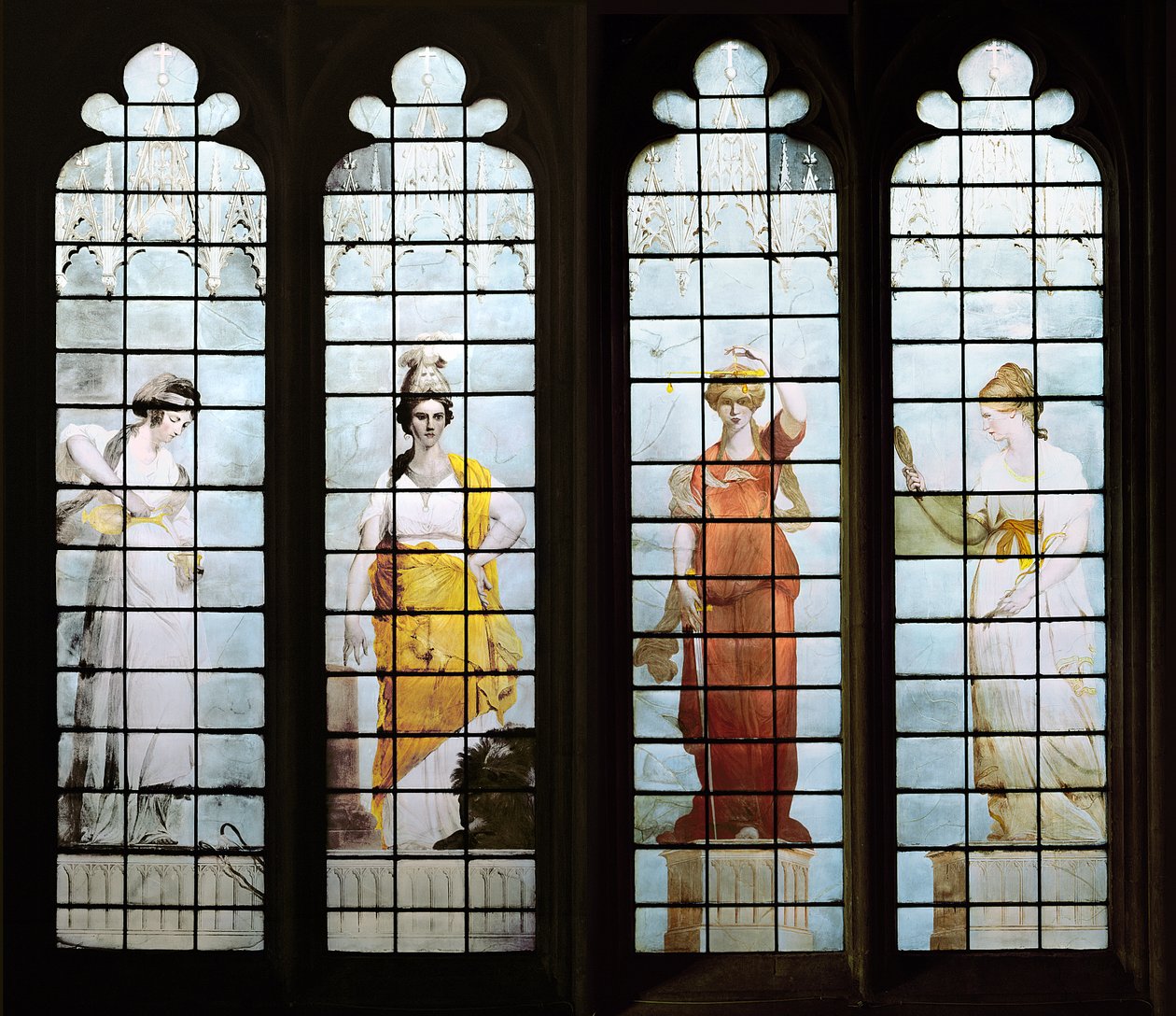 Vier van de zeven kardinale deugden (detail) door Thomas Jervais