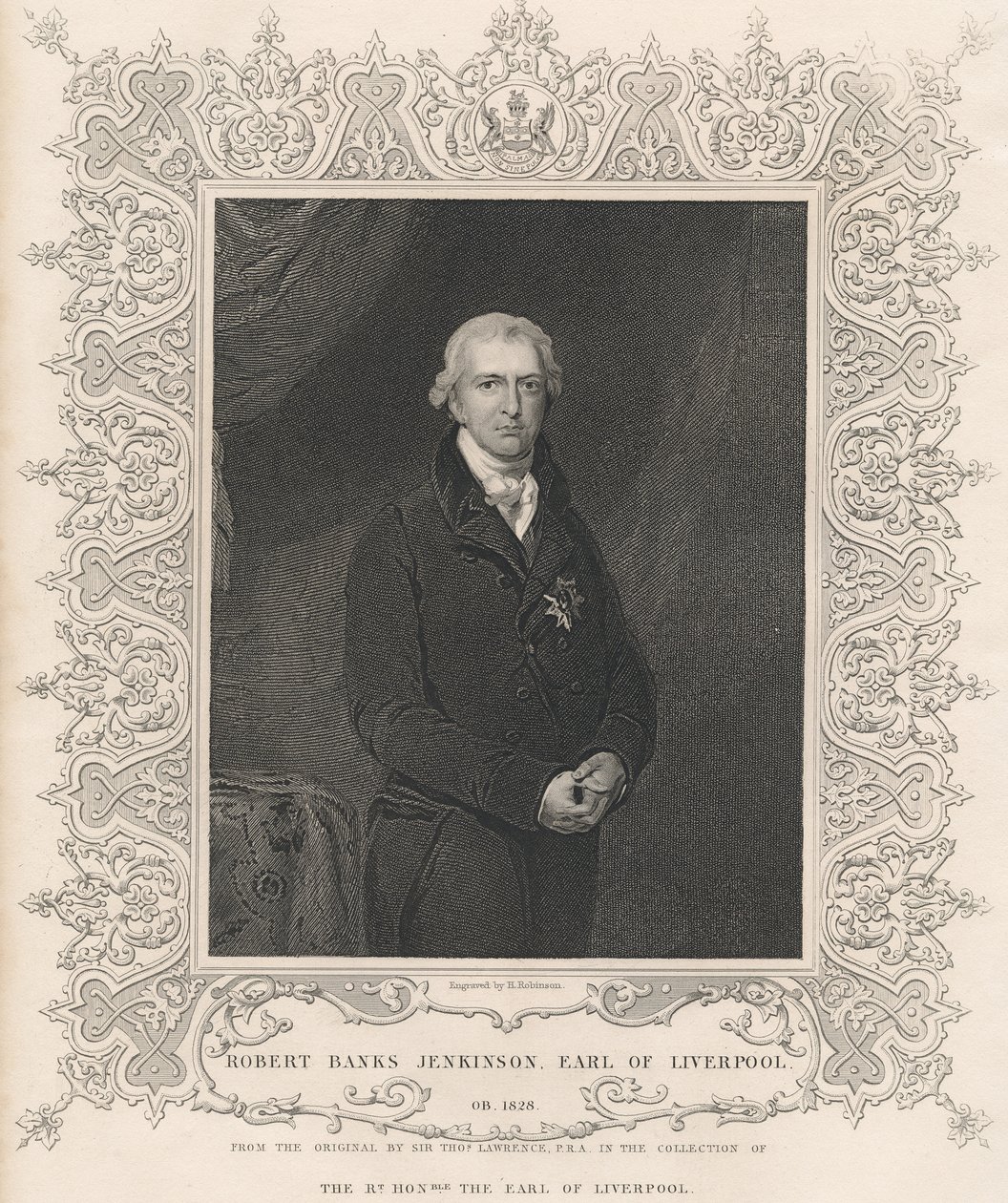 Robert Banks Jenkinson, 2e graaf van Liverpool door Thomas Lawrence