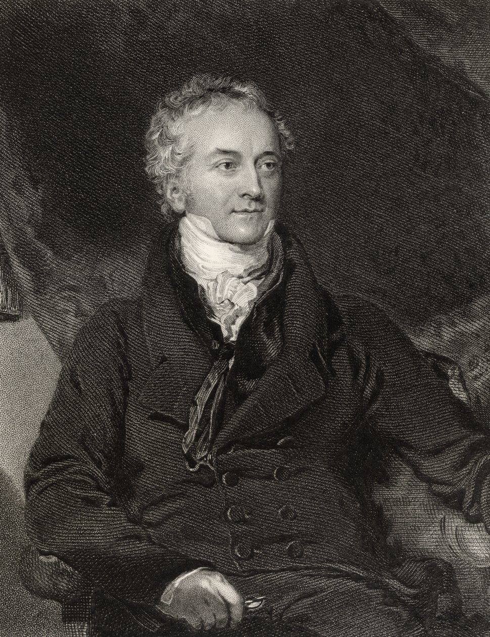 Thomas Young, gegraveerd door G. Adcock, uit 