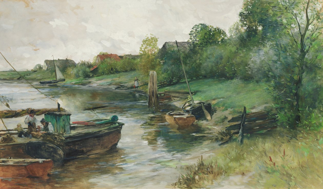 Uitzicht op de Este bij Cranz, 1888-1889 door Thomas Ludwig Herbst