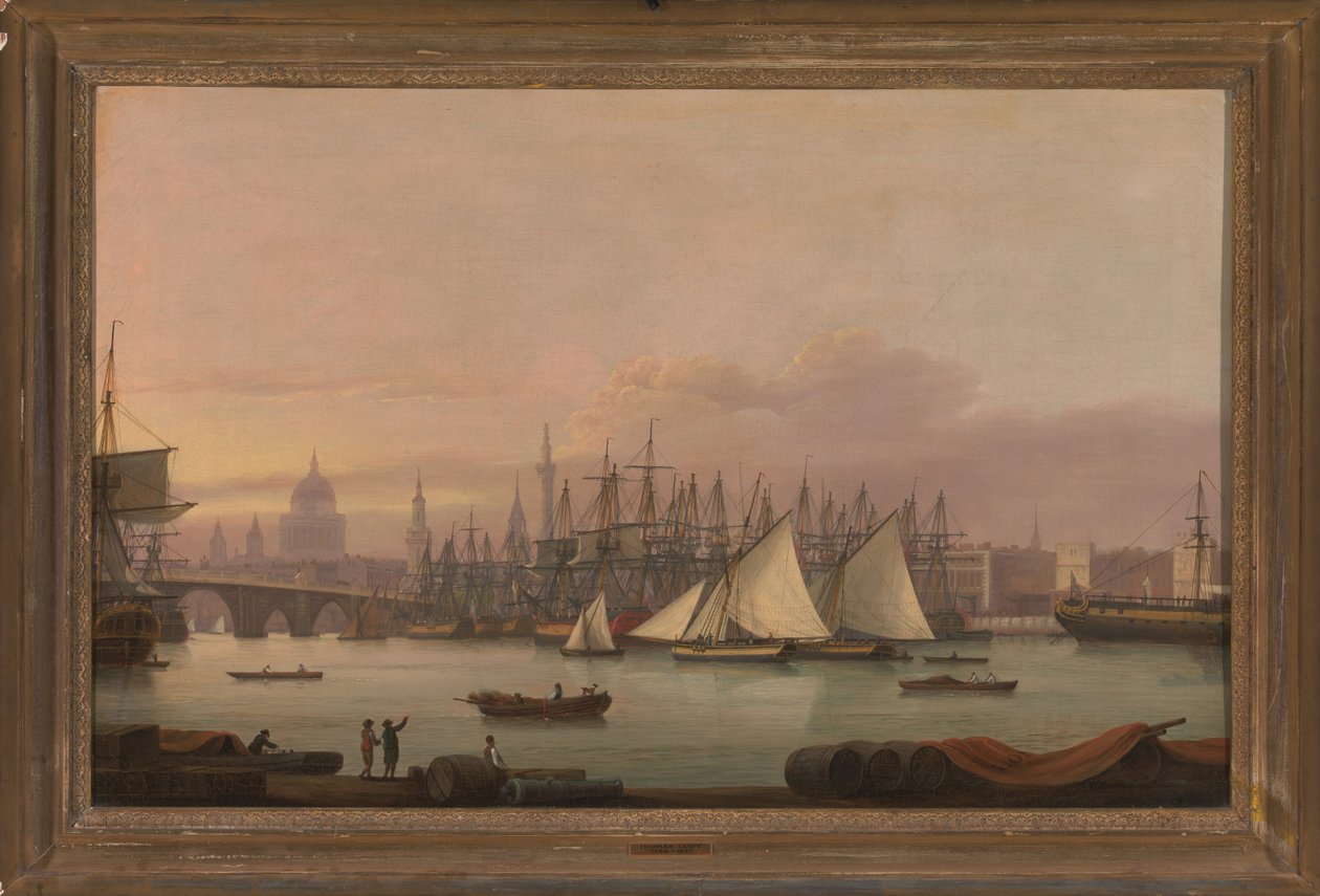 De haven van Londen door Thomas Luny