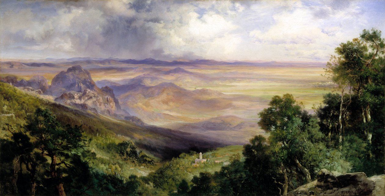 Vallei van Cuernavaca door Thomas Moran