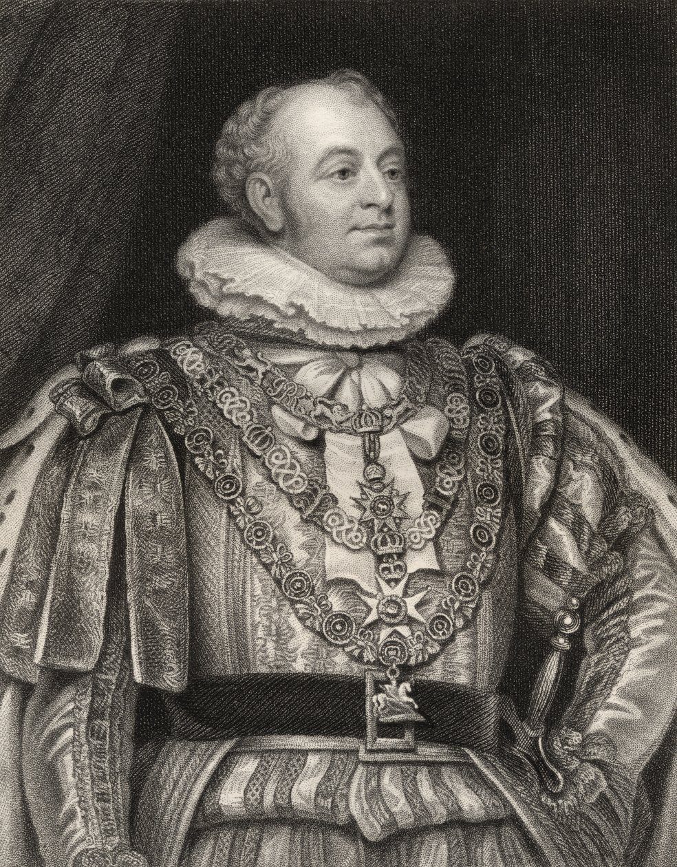 Prins Frederik, hertog van York en Albany, gegraveerd door J. Jenkins, uit 