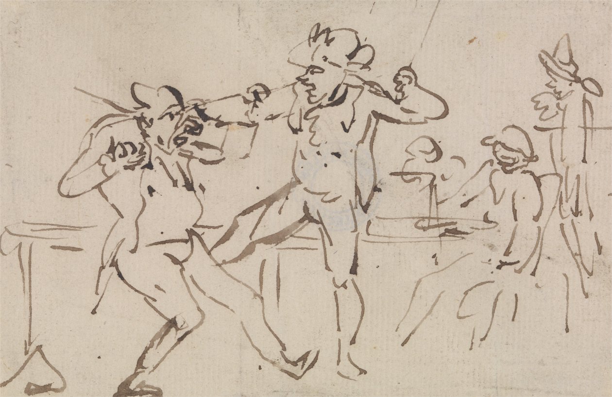 Een Zwarte Been Betrapt op het Verbergen van Kaarten (een Studie) door Thomas Rowlandson