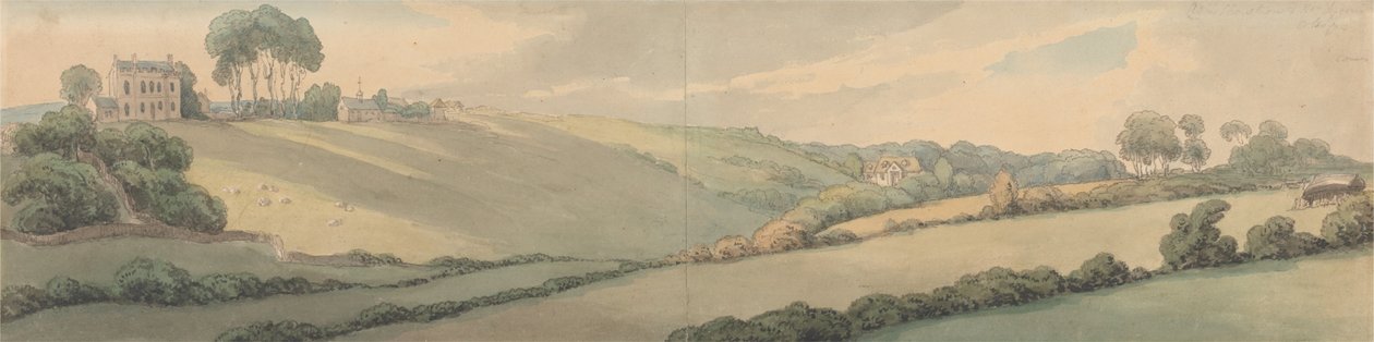 Admiral Christians en de huisjes van Mr. Lysons, Cowes door Thomas Rowlandson