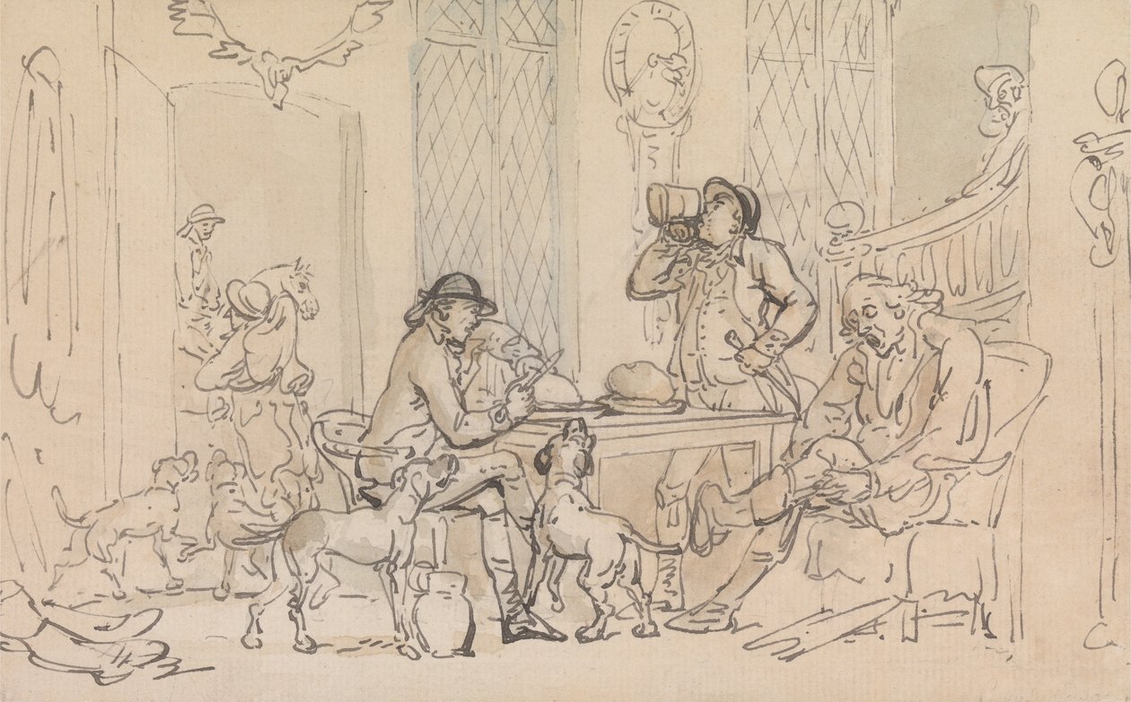 Ontbijt voor de jacht door Thomas Rowlandson