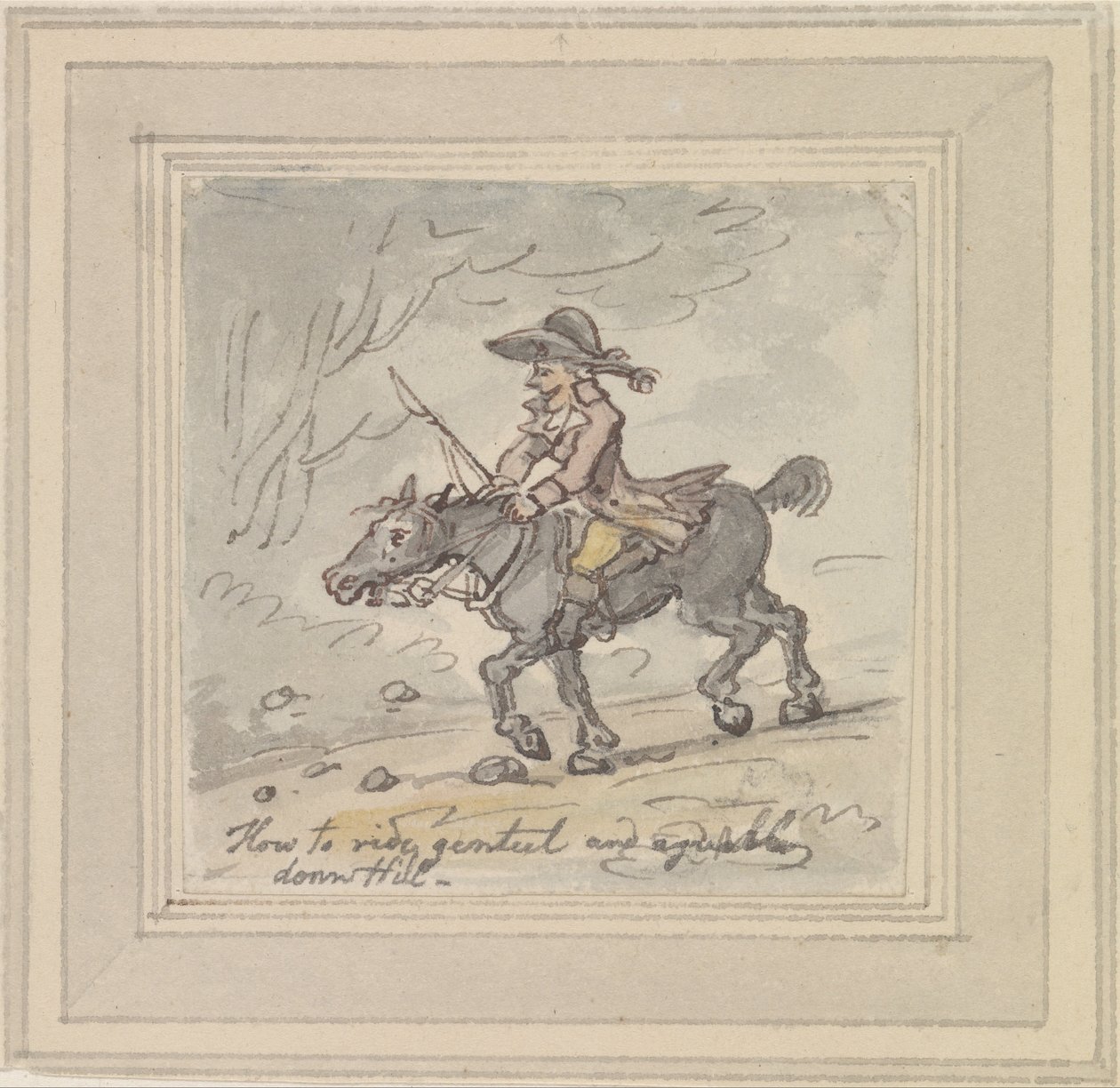 Hoe elegant en aangenaam bergafwaarts te rijden door Thomas Rowlandson