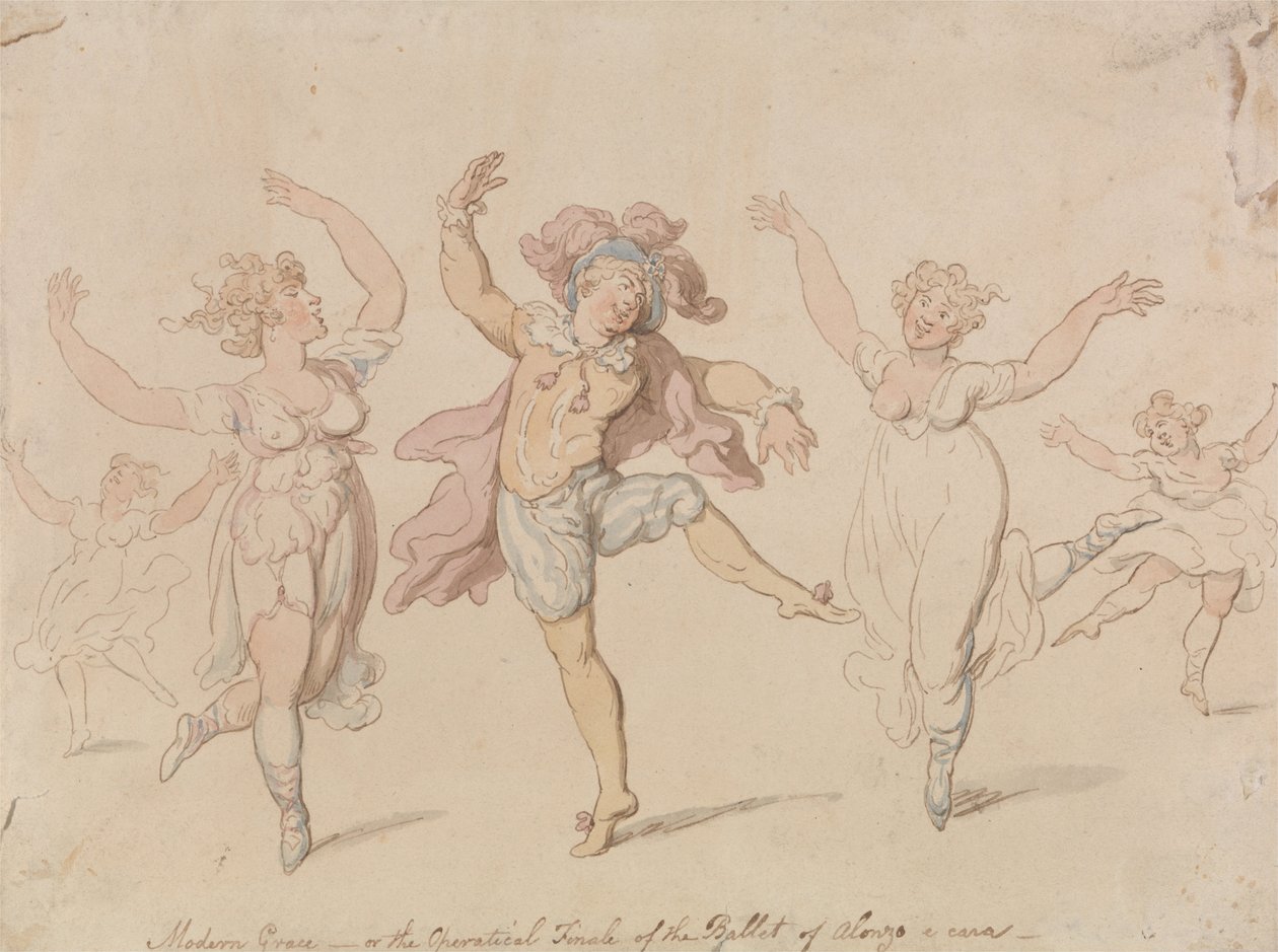 Moderne gratie...Het ballet van Alonzo e Cara door Thomas Rowlandson