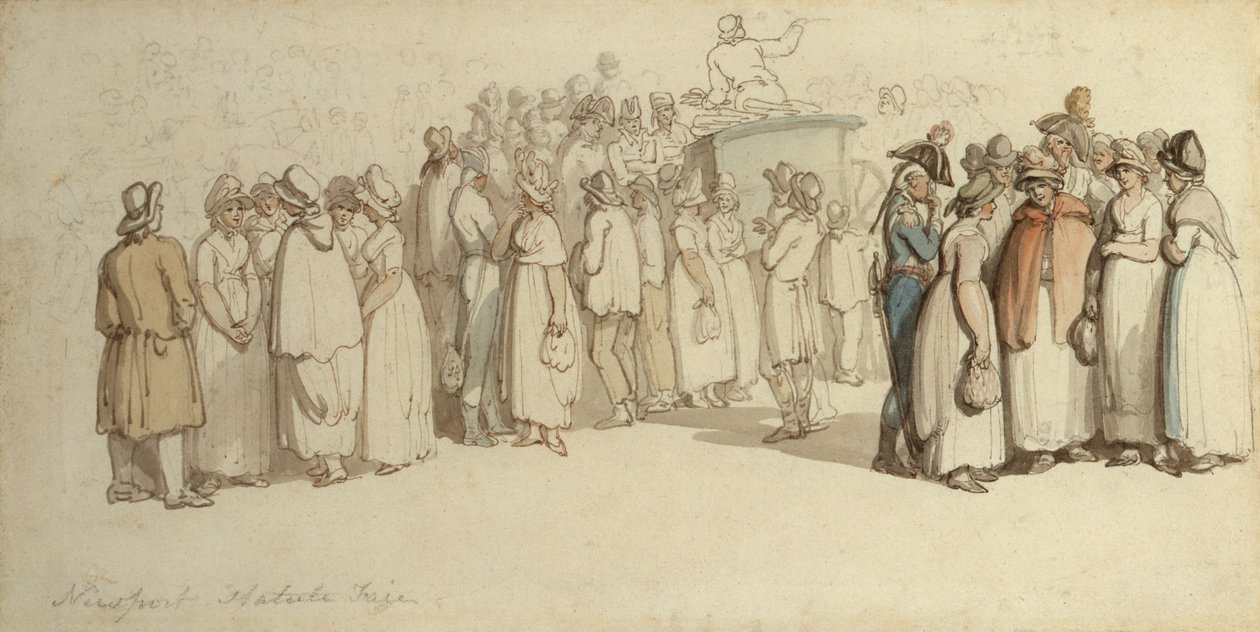 Newport Statute Fair door Thomas Rowlandson