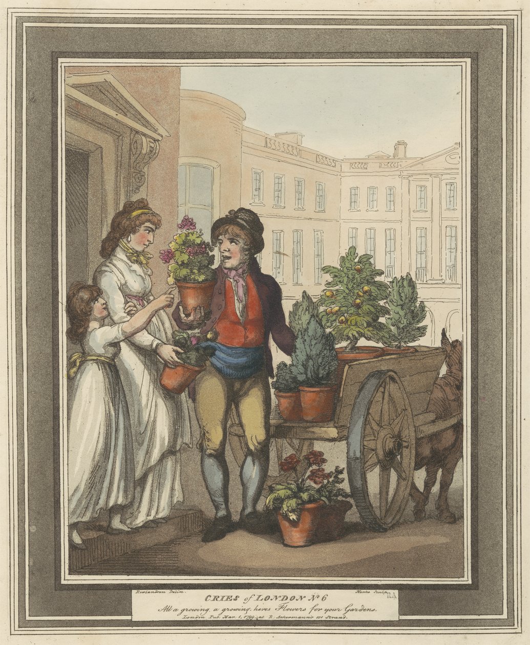 Plaat 5 uit Cries of London door Thomas Rowlandson