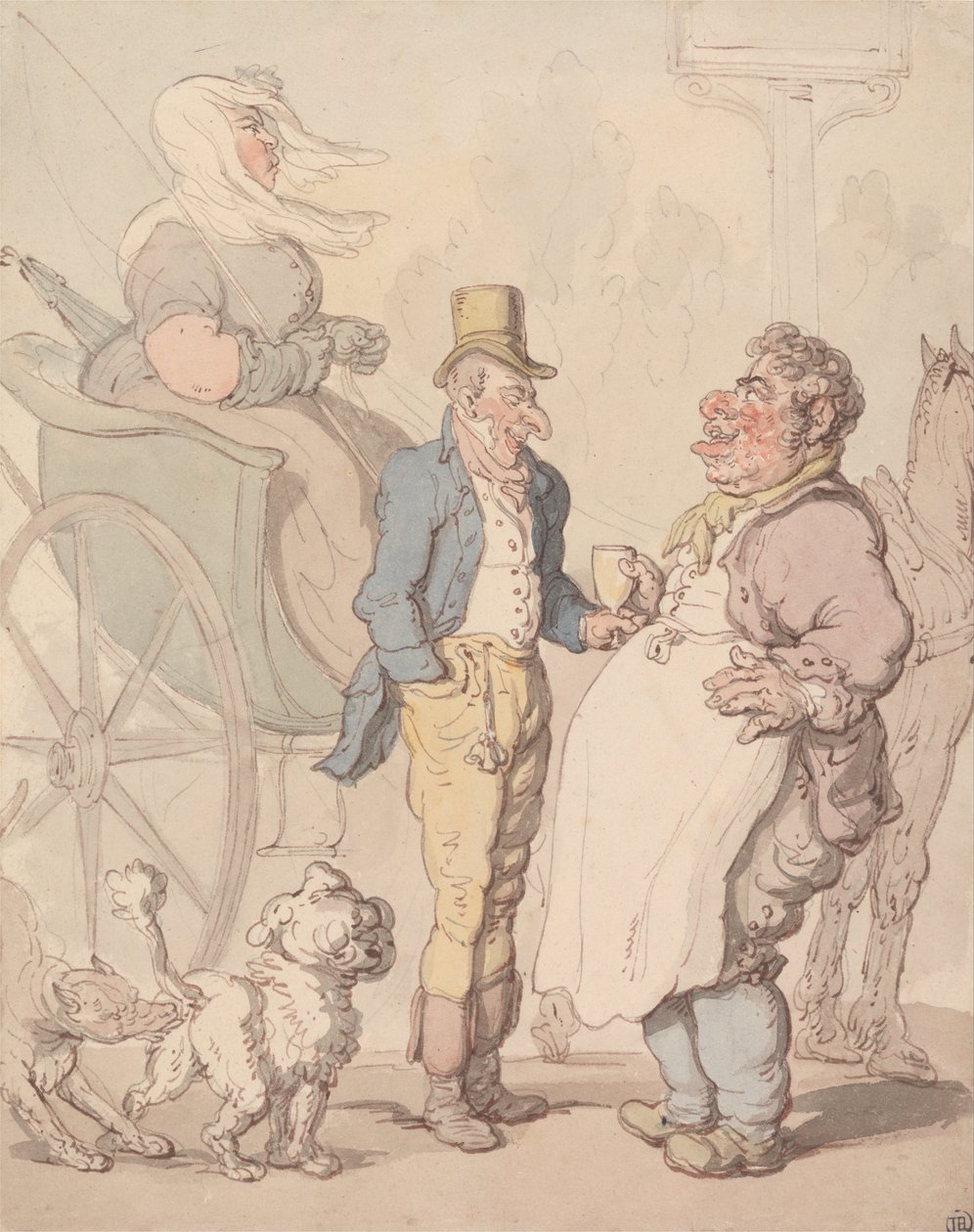 Slanke Billy Neemt Verfrissing door Thomas Rowlandson