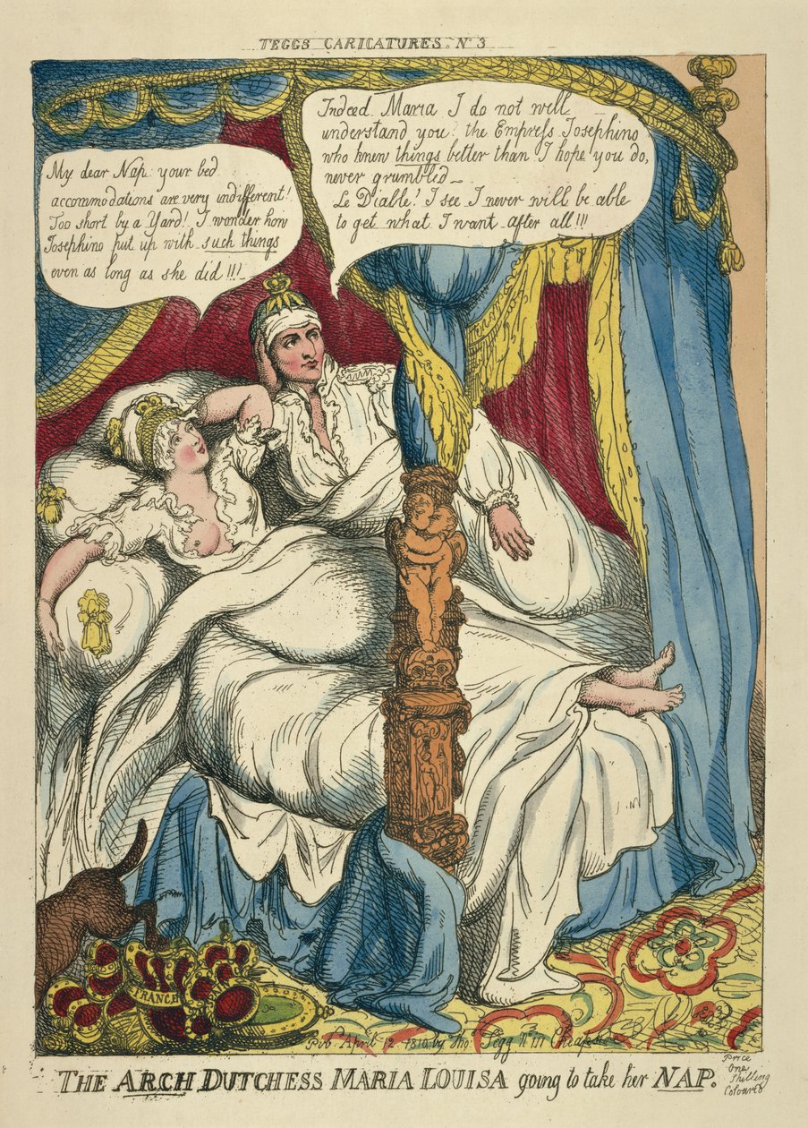 De Aartshertogin Maria Louisa gaat haar dutje doen, 1810 door Thomas Rowlandson