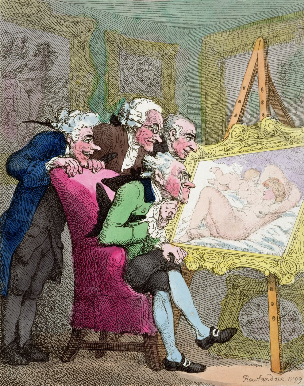 De Kenners, 1799 door Thomas Rowlandson