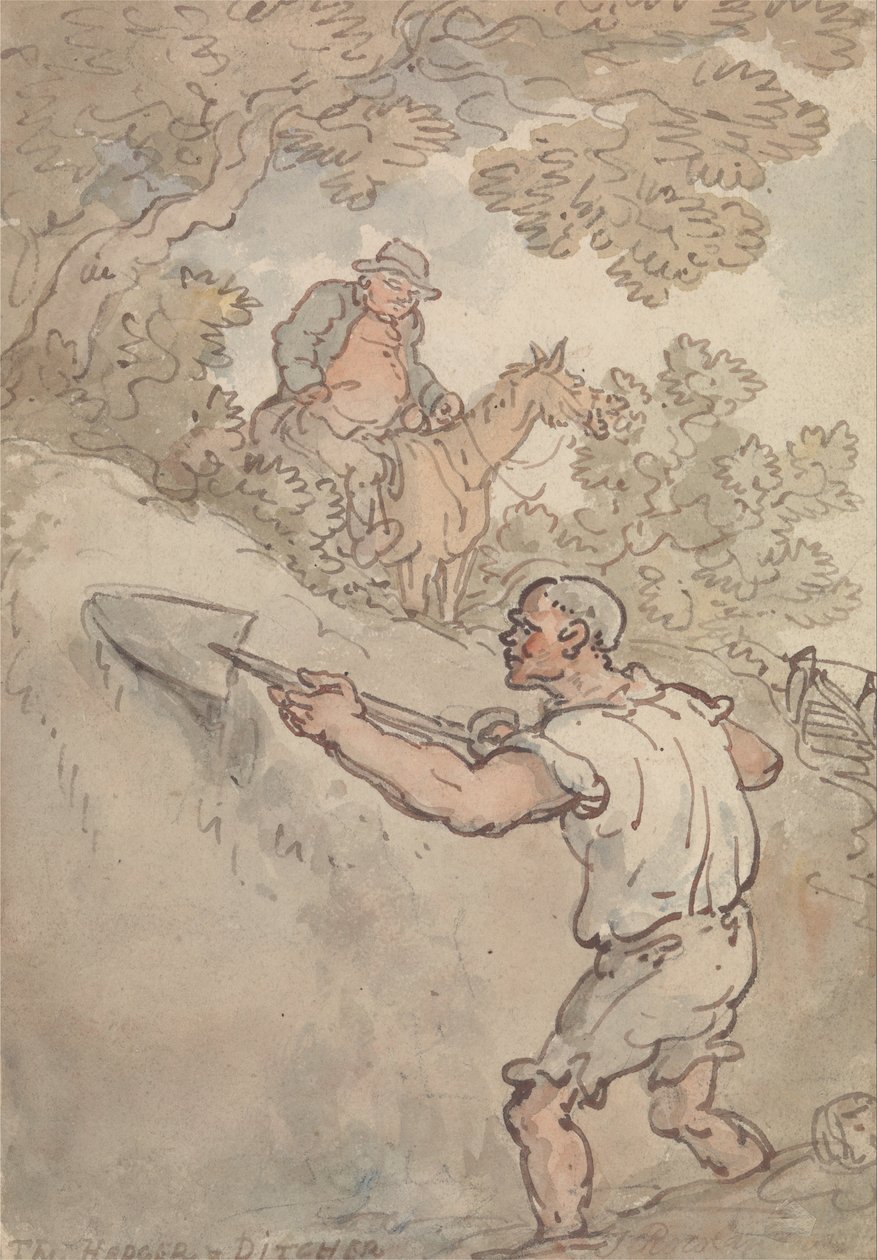De hegger en slootgraver door Thomas Rowlandson