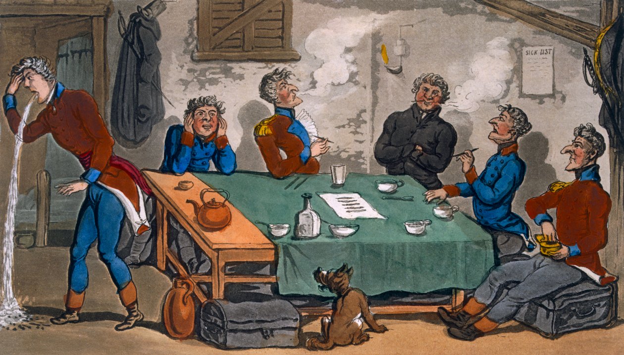 De militaire avonturen van Johnny Newcombe, met een verslag van zijn campagne op het schiereiland en in Pall Mall, 1816 door Thomas Rowlandson
