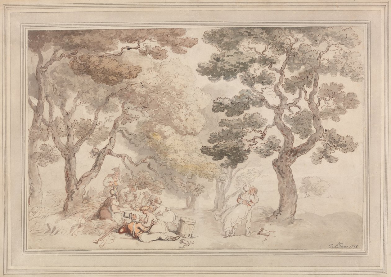 De Picknick door Thomas Rowlandson