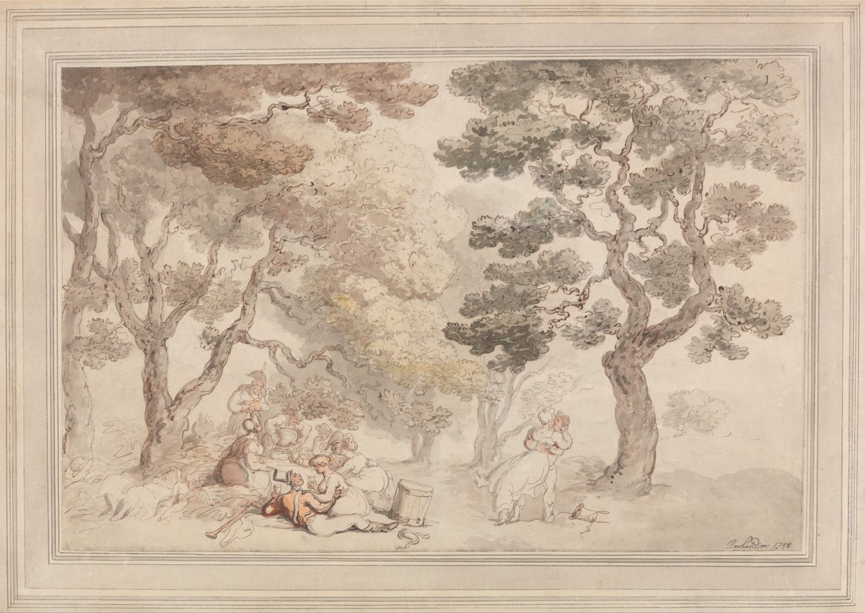 De picknick door Thomas Rowlandson