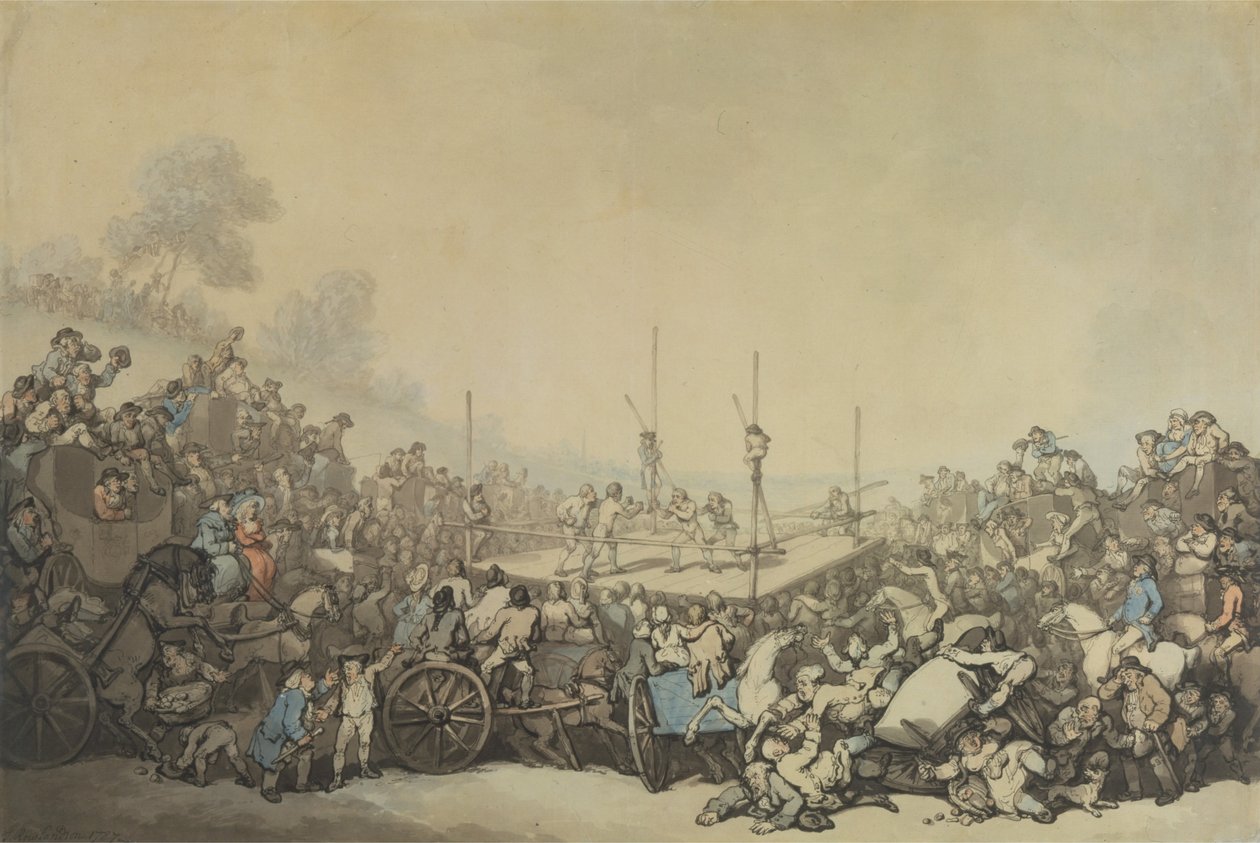 Het gevecht om de prijs door Thomas Rowlandson