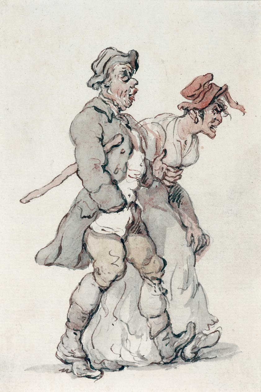 De wandelaars door Thomas Rowlandson