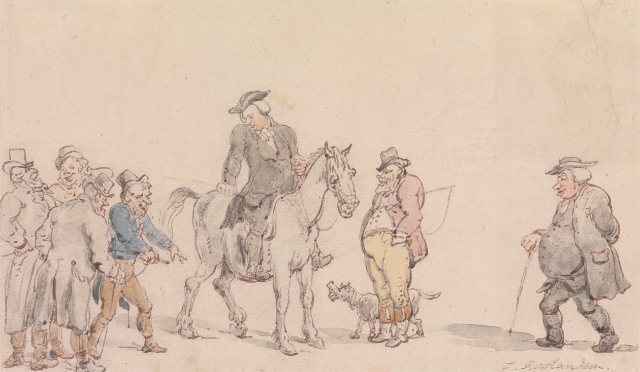 De dominee van Wakefield - De dominee verkoopt zijn paard door Thomas Rowlandson
