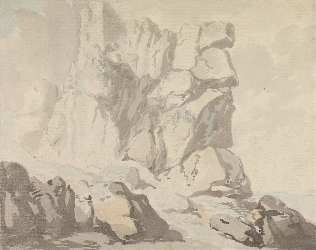 Tintagel Castle door Thomas Rowlandson