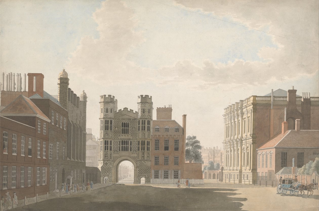 Whitehall met Holbeins Poort en Banketzaal door Thomas Sandby