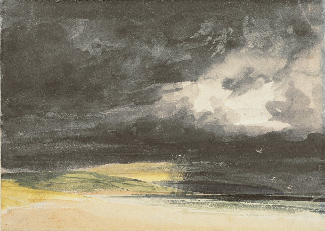 Een storm aan de kust door Thomas Shotter Boys