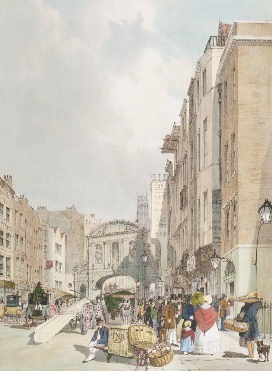 Temple Bar, vanaf de Strand, uit 
