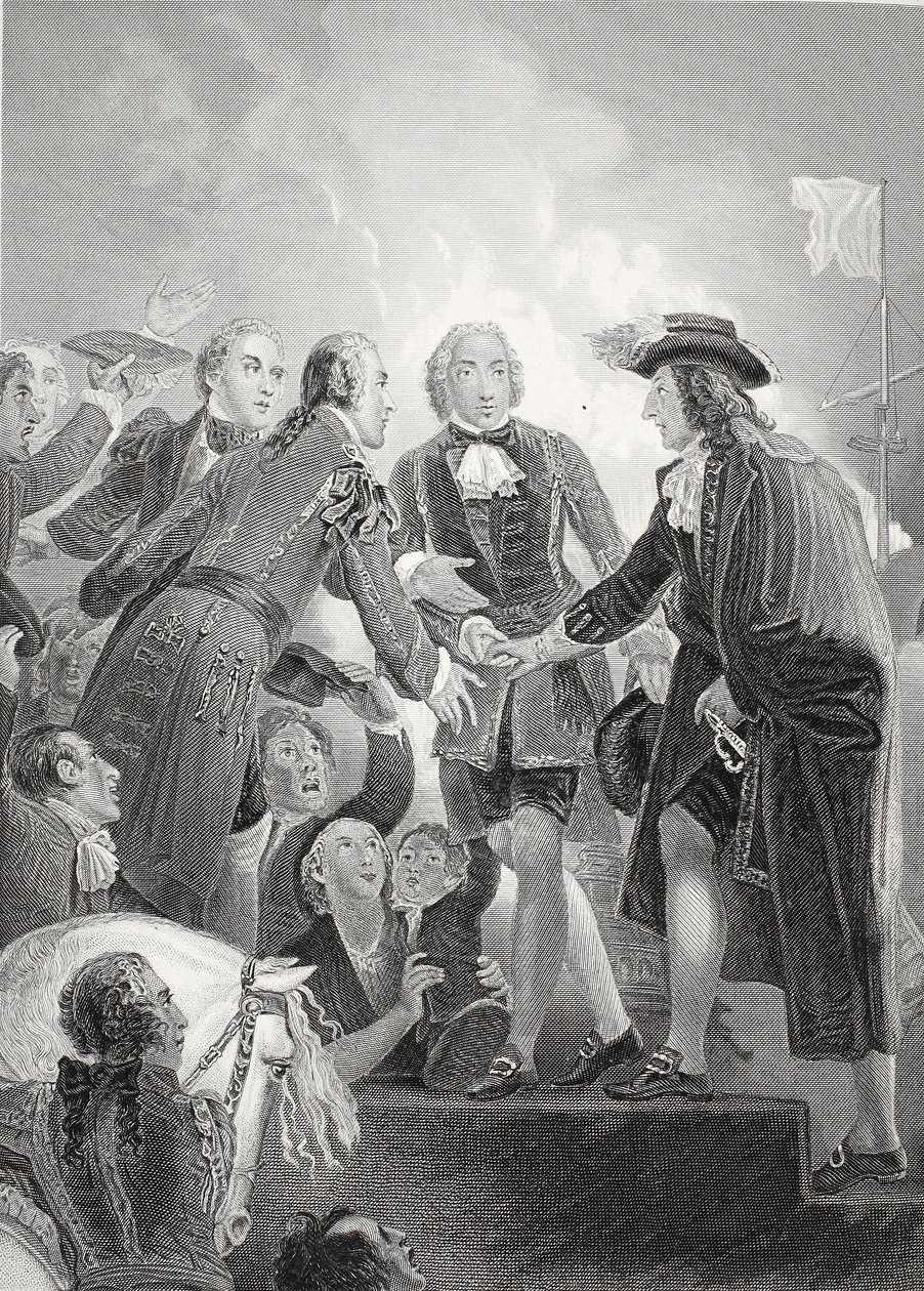 De landing van Willem III in Torbay, gegraveerd door A.H. Payne door Thomas Stothard