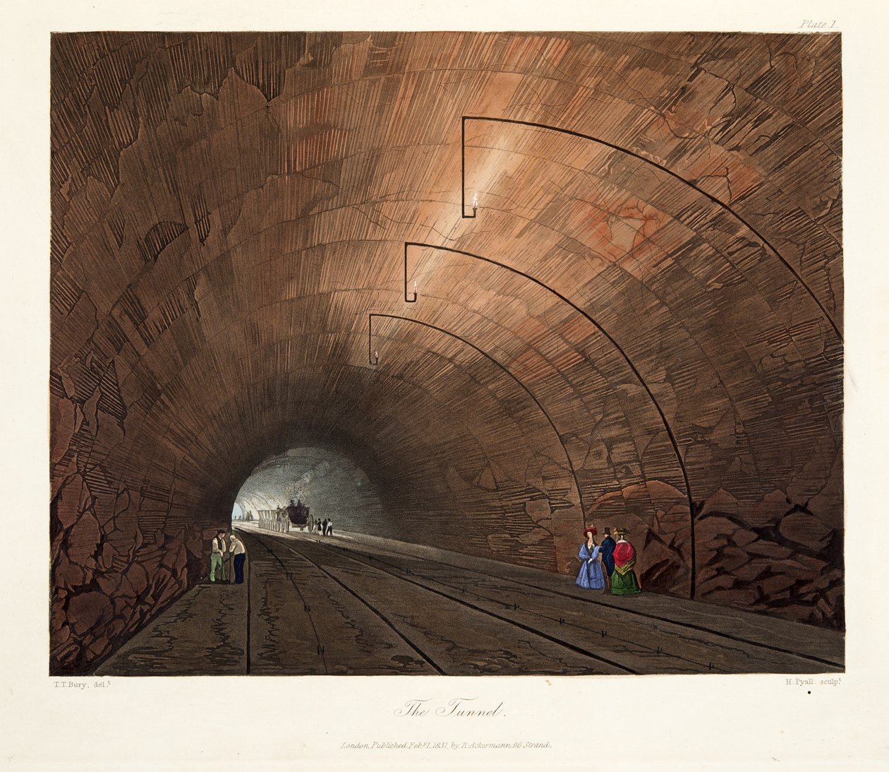De tunnel, 1831 door Thomas Talbot Bury