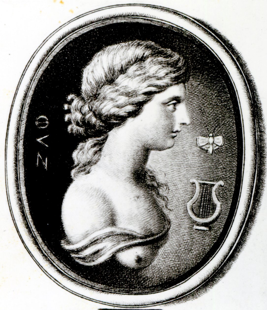 Portret van Sappho door Thomas Worlidge