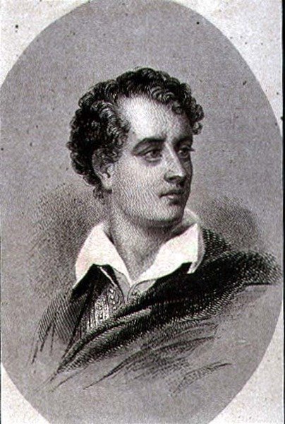 Portret van George, Lord Byron (1788-1824) door Thomas (after) Phillips