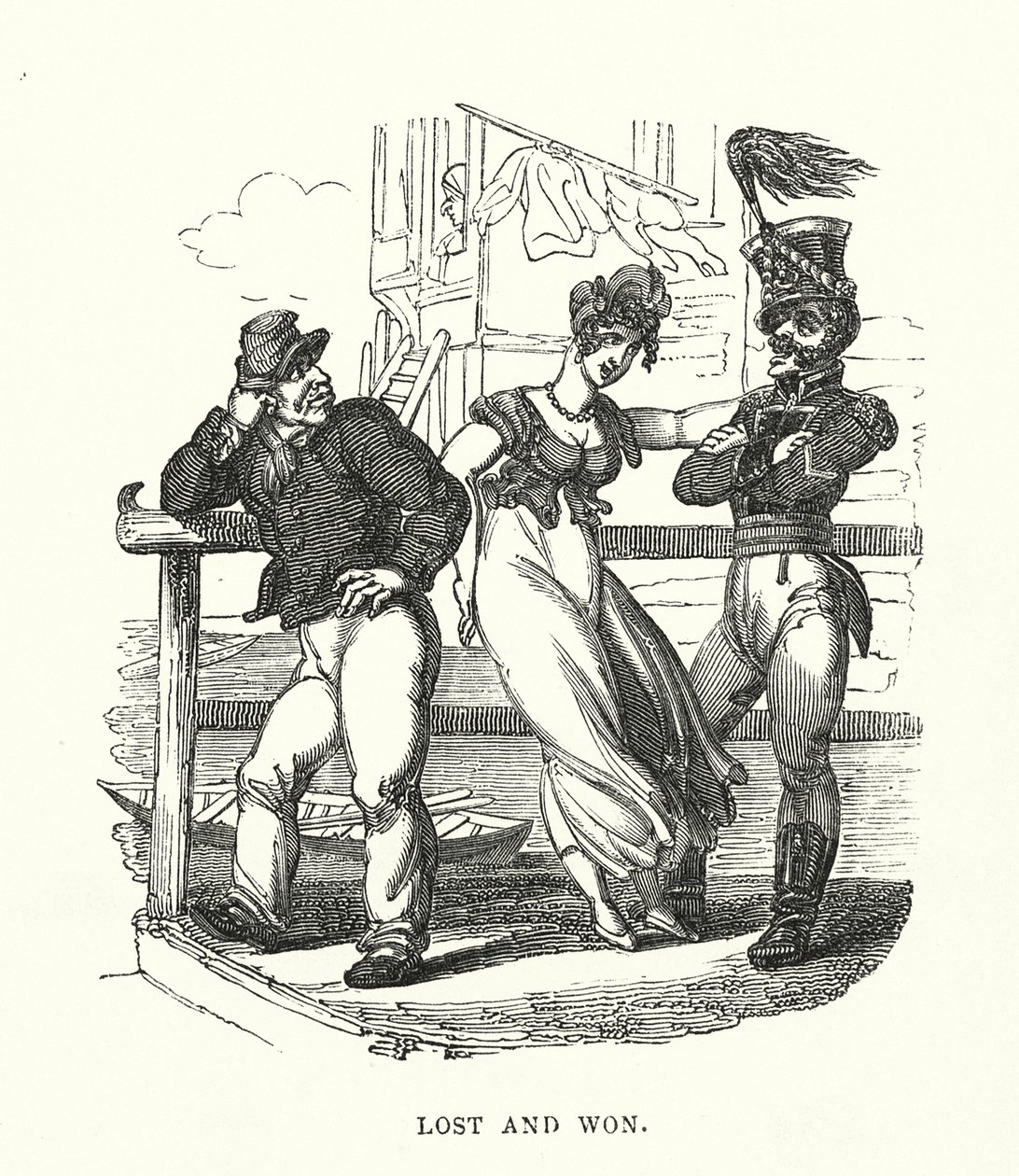 Verloren en gewonnen (gravure) door Thomas (after) Rowlandson
