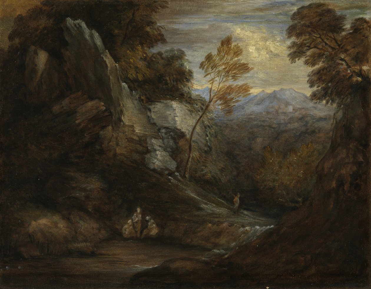 Denkbeeldig landschap, c.1880-1920 door Thomas (follower of) Gainsborough