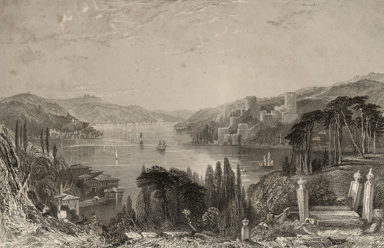 Boumeli Hissar, of het Kasteel van Europa door Thomas Allom