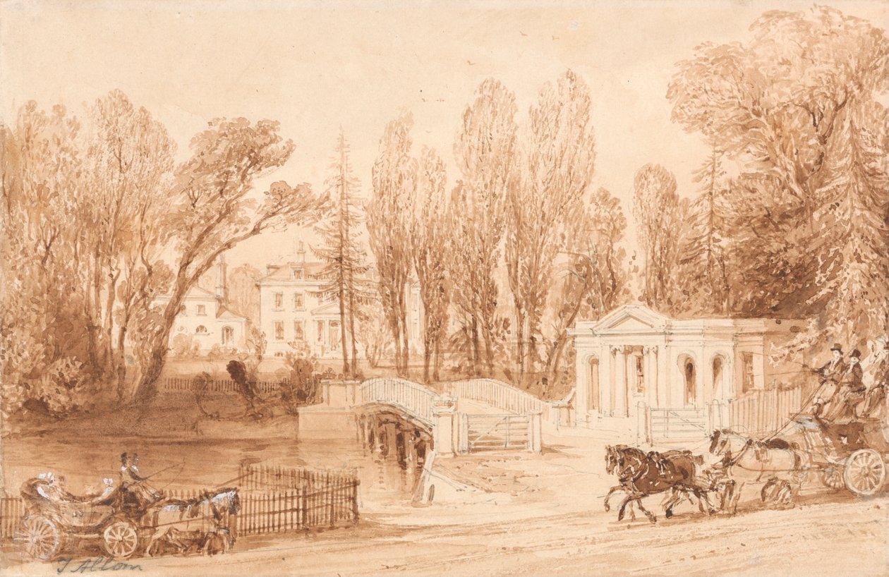 Thorncroft, nabij Leatherhead door Thomas Allom