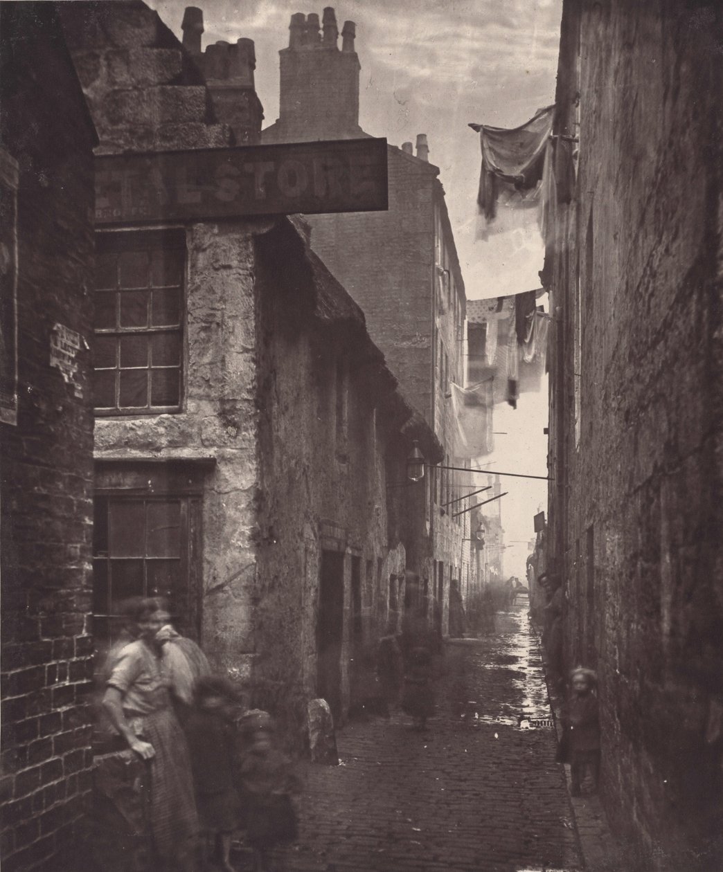 Oud steegje, vlak bij High Street door Thomas Annan