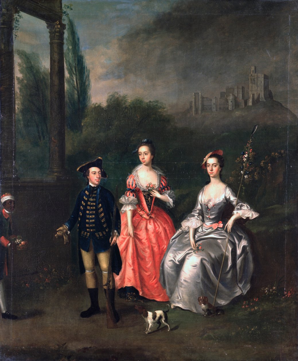 Portret van Kapitein Fenwick, zijn vrouw Isabella Orde en zijn zus Ann, ca. 1746 door Thomas Bardwell