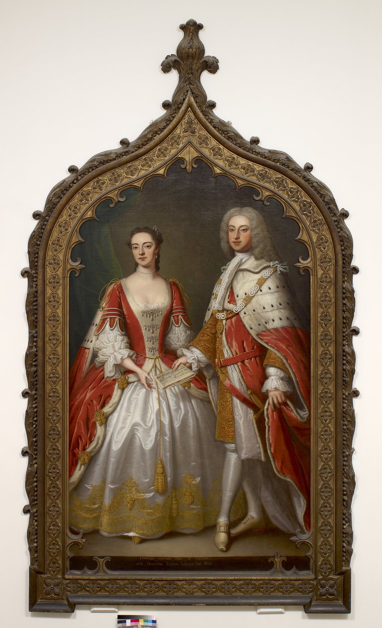 Thomas Fermor, 1e Graaf van Pomfret en Henrietta Louisa, Gravin van Pomfret, ca. 1750 door Thomas Bardwell