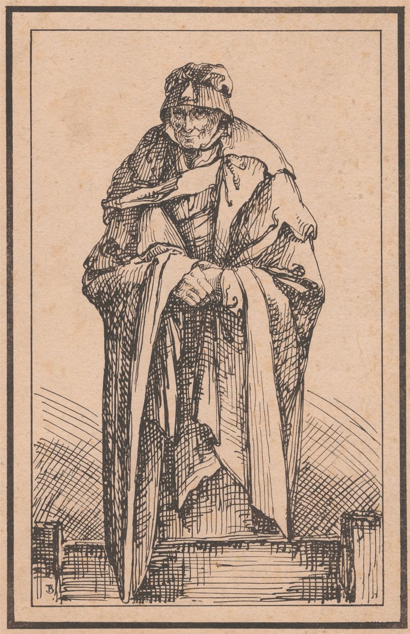Een oude vrouw door Thomas Barker