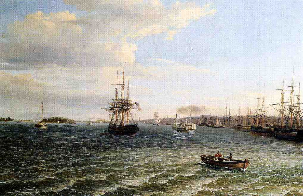 Uitzicht op Philadelphia door Thomas Birch