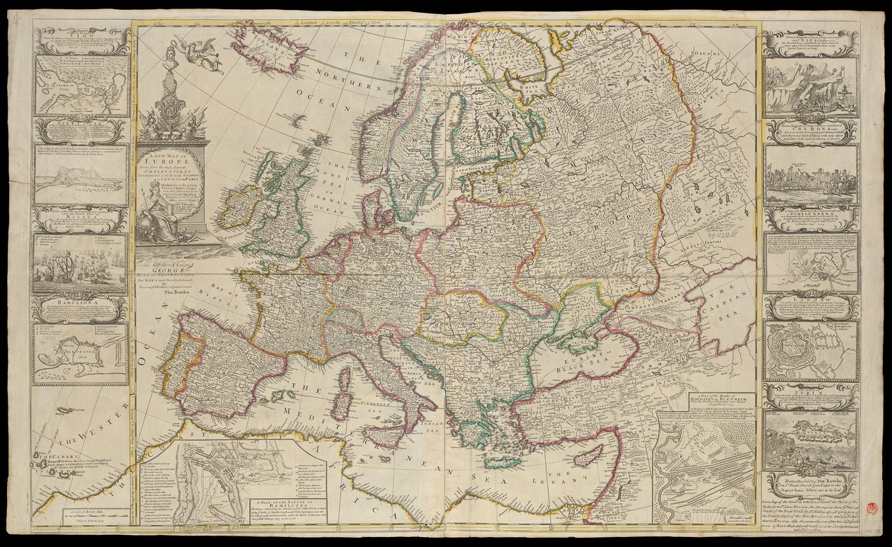 Nieuwe kaart van Europa, c.1720 door Thomas Bowles