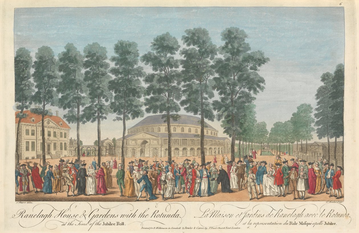 Ranelagh House & Gardens met de Rotunda ten tijde van het Jubileumbal door Thomas Bowles