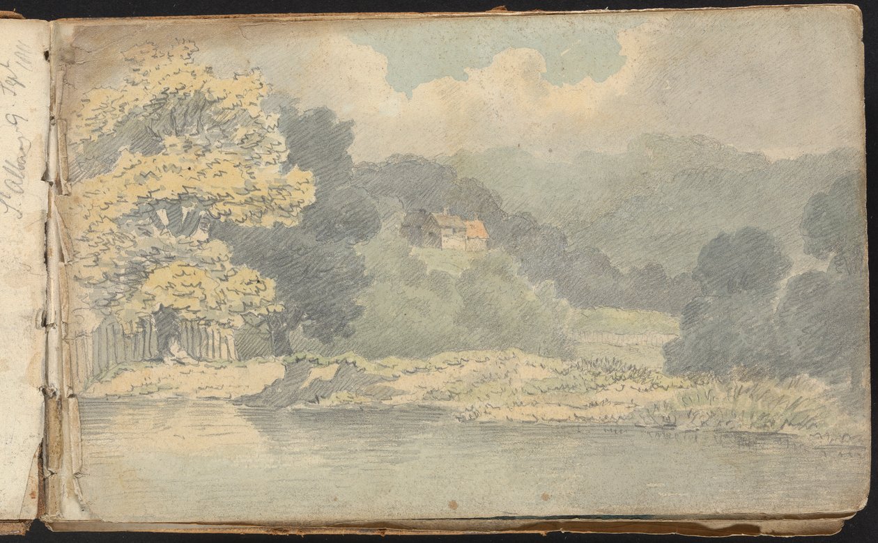 Album van Landschap- en Figurenstudies: Landschap bij St. Albans door Thomas Bradshaw