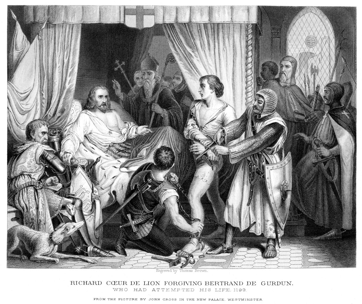 Koning Richard I, vergeving aan Bertrannd De Gurdun door Thomas Brown