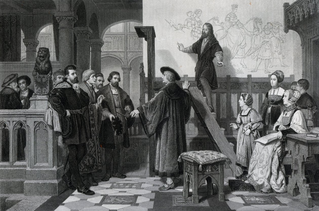 De keizer Maximiliaan en Albrecht Durer door Thomas Brown